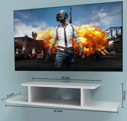 WoodPoint3, Wall Set top Box Stand MDF Wall Mounted | for Living Room Bedroom | WiFi Stand | Cable | Decorative Home MDF