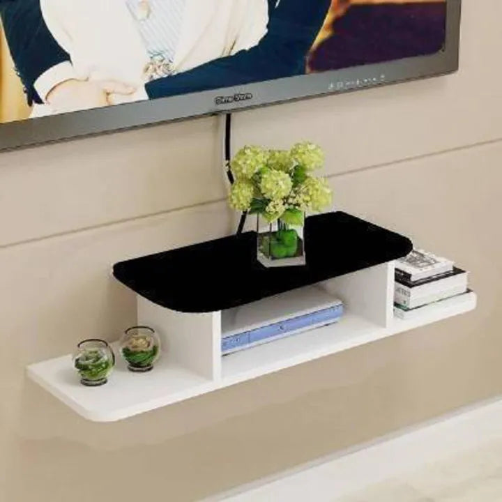 WoodPoint3, Wall Set top Box Stand MDF Wall Mounted | for Living Room Bedroom | WiFi Stand | Cable | Decorative Home MDF