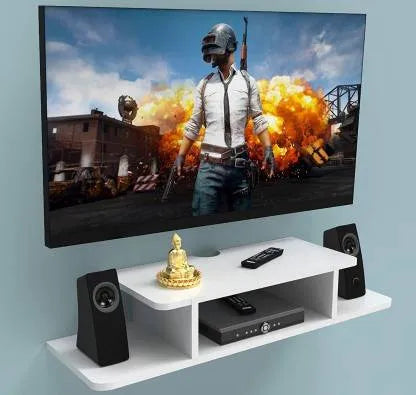 WoodPoint3, Wall Set top Box Stand MDF Wall Mounted | for Living Room Bedroom | WiFi Stand | Cable | Decorative Home MDF