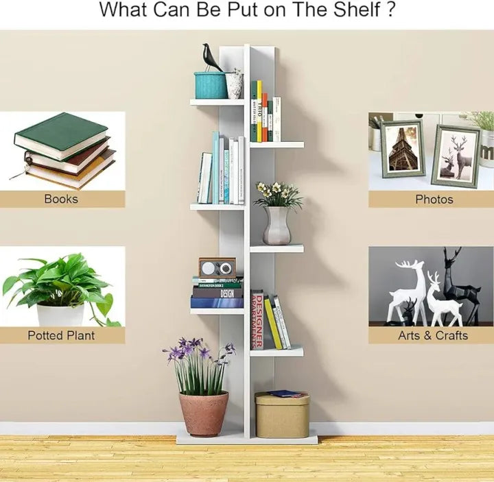 woodpoint3,Modern Bookcase, Bookshelf, Book organizer, Multipurpose use, Photos display and plants decoration
