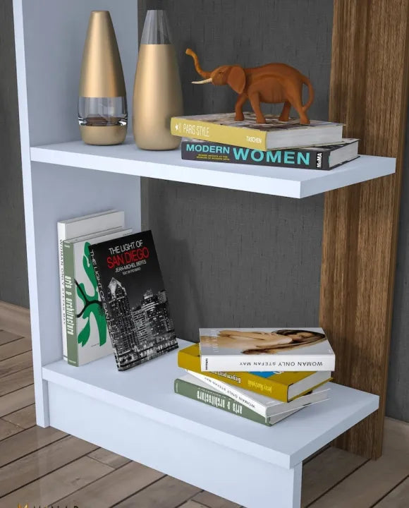 Woodpoint3,5 Tier bookcase shelf, bookcase shelving, wooden bookcase, book shelf