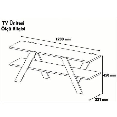 Woodpoint3, Modern Tv Console, Media stand simple and unique style perfect for living room and bedroom)