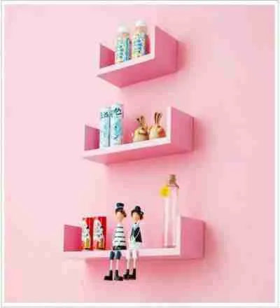 Woodpoint3,3 Wooden U Shape Wall Shelf , Wall Shelves for Bedroom and Living room ,Wooden Wall Shelf