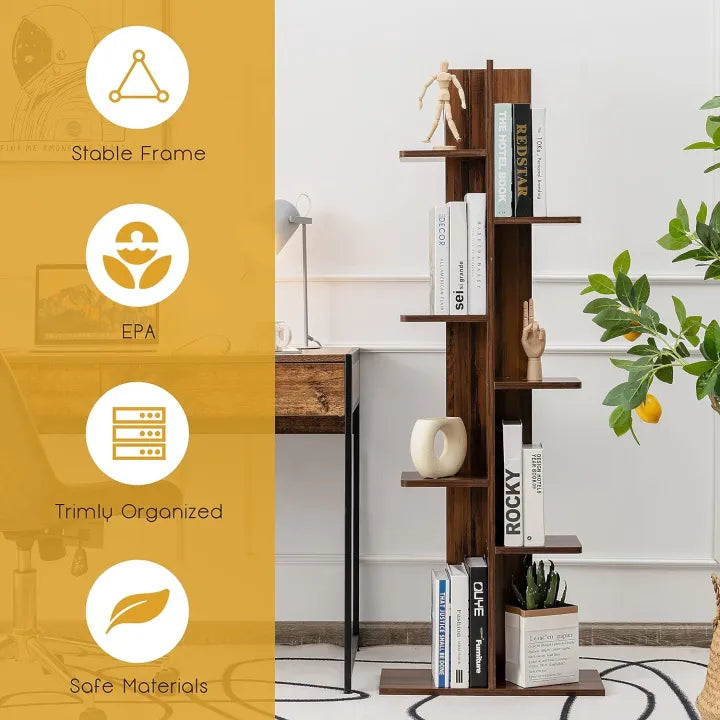woodpoint3,Modern Bookcase, Bookshelf, Book organizer, Multipurpose use, Photos display and plants decoration
