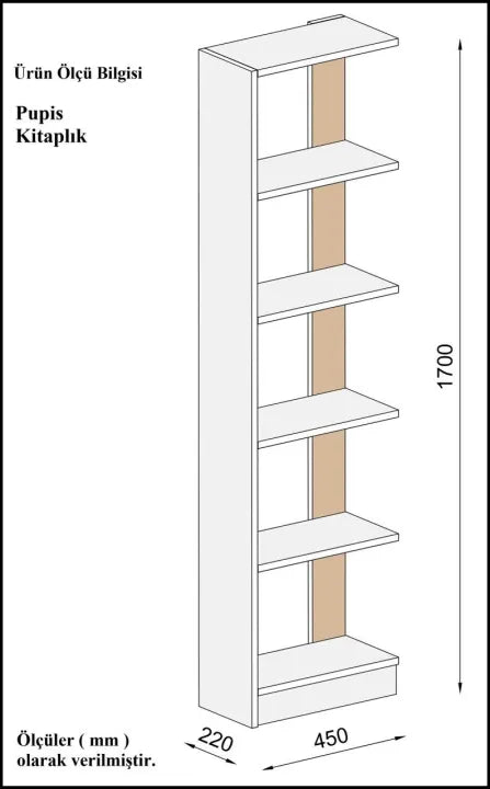 Woodpoint3,5 Tier bookcase shelf, bookcase shelving, wooden bookcase, book shelf