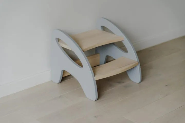 Woodpoint, Wooden step stool, kitchen step stool for kids, MDF wood