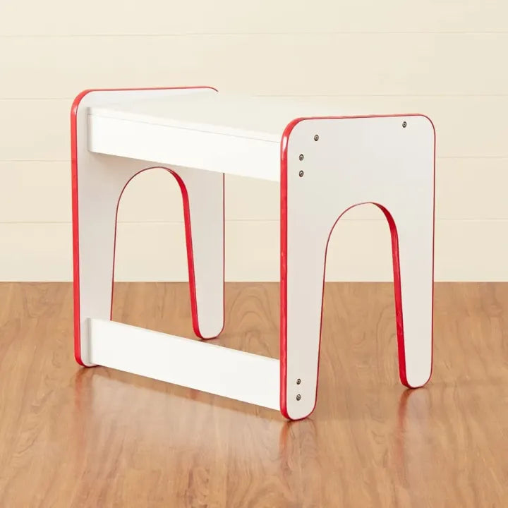Woodpoint3, kids study Table chair set, kids room furniture, pink White color combination