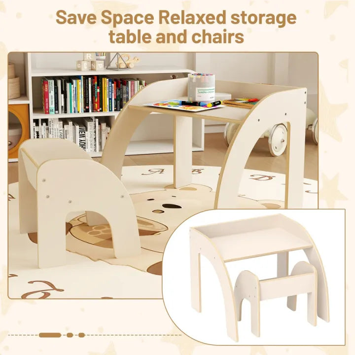 woodpoint3, Kids table chair set, Kids study desk, Eating table , Multipurpose use