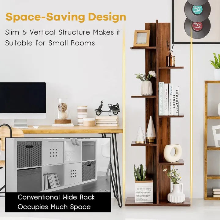 woodpoint3,Modern Bookcase, Bookshelf, Book organizer, Multipurpose use, Photos display and plants decoration
