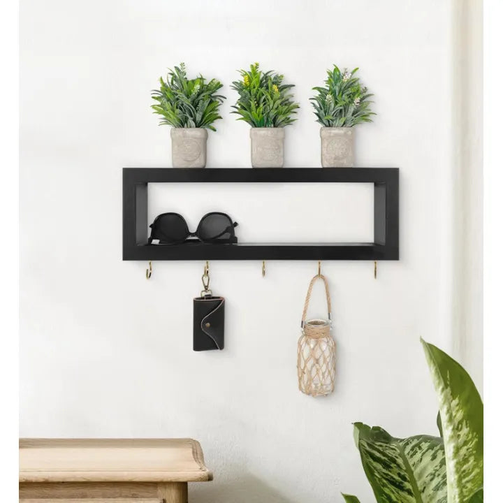 Woodpoint3, Decorative Key And Wallet Holder For Wall Holds Sunglasses, Leashes, Scarves And Lanyards -Entryway Organizer Made Of MDF Wood