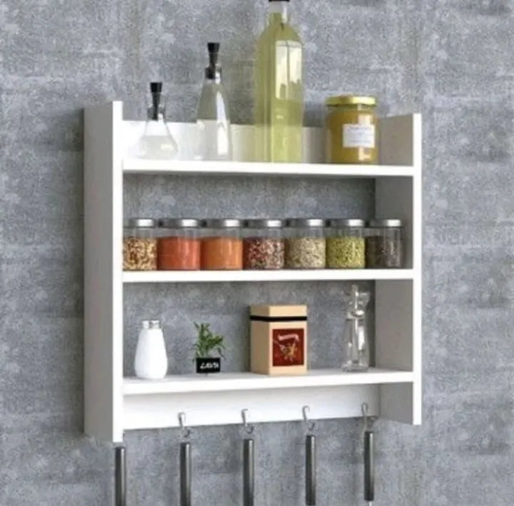 Woodpoint3, Wall mounted spice Rack, Kitchen organizer, Kitchen accessories