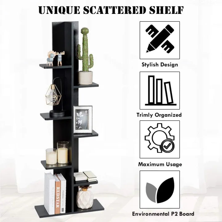 woodpoint3,Modern Bookcase, Bookshelf, Book organizer, Multipurpose use, Photos display and plants decoration