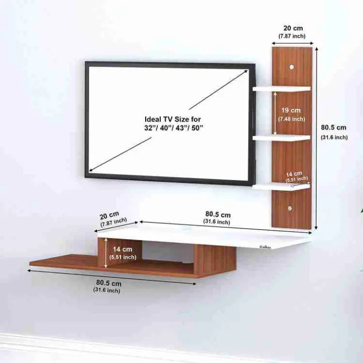 Woodpoint3,Floating TV Shelf, wall mounted simple design Tv Shelf Console