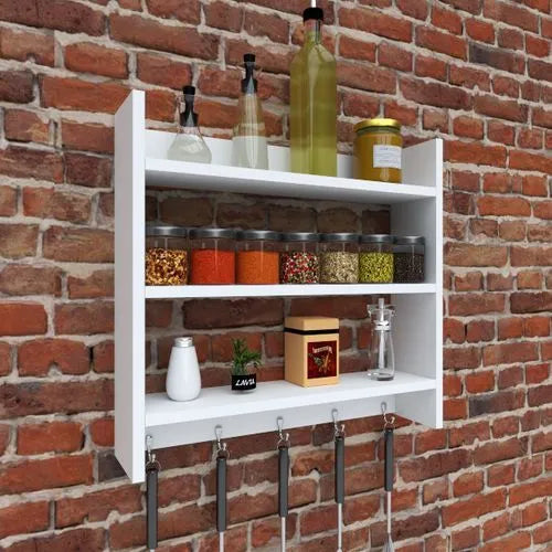 Woodpoint3, Wall mounted spice Rack, Kitchen organizer, Kitchen accessories