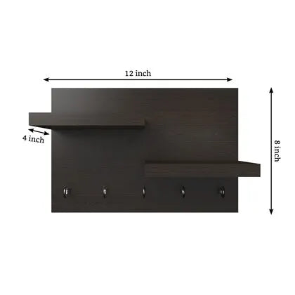 woodpoint3, Wall mounted keychain holder, for hanging keychain with shelves for mobile and decoration figurines